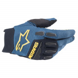 Cumpara ieftin Manusi Bicicleta Alpinestars Freeride Gloves, Albastru/Negru/Galben, Marime M