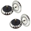 Set 4 Site Chiuveta Inox Sunmostar 8 cm Argintiu/Negru