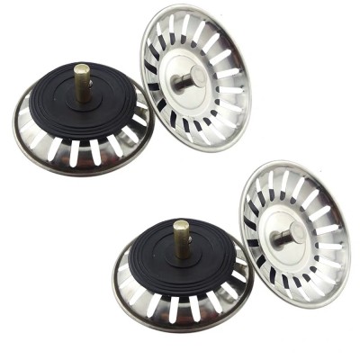 Set 4 site chiuveta, Sunmostar, Inox, 8 cm, Argintiu/Negru foto