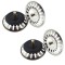 Set 4 site chiuveta, Sunmostar, Inox, 8 cm, Argintiu/Negru