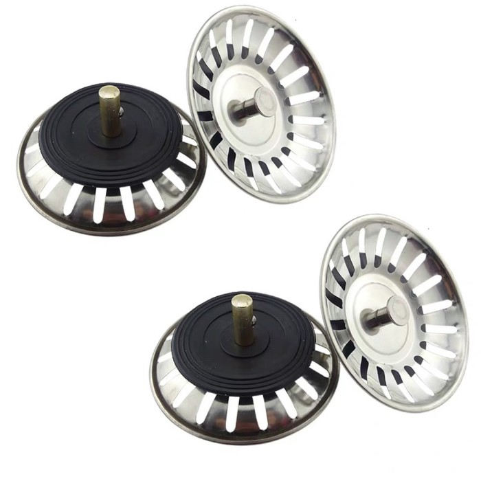 Set 4 site chiuveta, Sunmostar, Inox, 8 cm, Argintiu/Negru