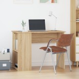 Birou vidaXL Stejar Sonoma 100x55x75 cm, Lemn Prelucrat, Birou PC, Birou Calculator cu Rafturi