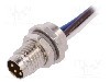 Conector M8, 4 pini, clasa etanseitate IP67, TE Connectivity - T4070014041-001