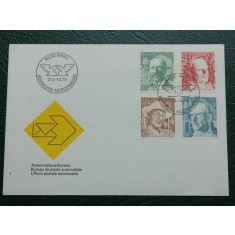 Elvetia 1979 - scriitori, serie pe FDC