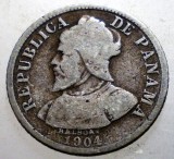 J.443 PANAMA 5 CENTESIMOS DE BALBOA 1904 ARGINT