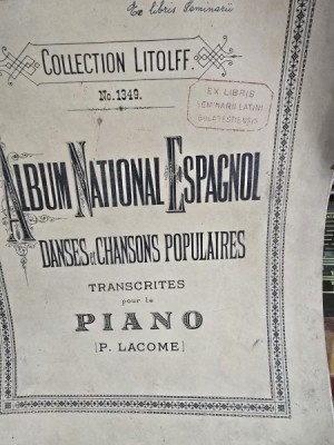 Album National Espagnol. Danses et chansons populaires pour le piano, transcrites P. Lacome partituri foto