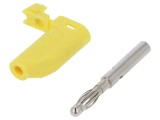 Conector banană 4mm 32A 33VAC 70VDC galben nichelat