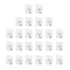 Set 24 carlige adezive transparente, rezistente, multifunctionale, plastic, metal