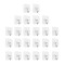 Set 24 carlige adezive transparente, rezistente, multifunctionale, plastic, metal