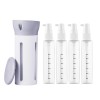 Dispenser de calatorie, cu 4 rezerve x 30 ml fiecare, compact, ergonomic si rezistent la scurgeri, Oem
