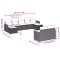 Patio Sofa Set 9-Locuri Bej combinat - 7