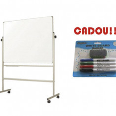 TABLA MAGNETICA SMART PE STAND MOBIL 90X150 cm (calitate Premium 3 ani garantie)+CADOU! (Set 4 markere+burete)