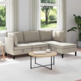 vidaXL Set de mobilier pentru living 4 pcs Ovăz Țesătură 3413785