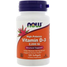 Vitamina D3, NOW Foods, Absorbtie Rapida, Intareste Sistemul Imunitar si Osos, 125mcg / 2.000 IU / p