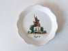 Farfurie portelan suvenir Eger Ungaria, mica, vintage, 8cm diametru