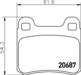 Placute frana spate Mercedes 190 (W201), 10.1982-08.1993, marca SRLine S70-1166