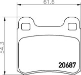 Placute frana spate Mercedes 190 (W201), 10.1982-08.1993, marca SRLine S70-1166