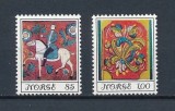 Norvegia 1974 - Folk art, picturi, serie neuzata