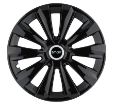 Set 4 Capace Roti Autohelix MSA&amp;reg;, potrivite jantelor de R15, pentru Smart, model delta negru foto