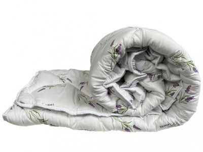 Pilota matlasata antialergica iarna lavanda LavenderDream Coneltex, dimensiuni 200x210 cm, dreptunghiulara, culoare alba, umplutura fibra siliconizata foto