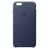 Folie Sticla+ Husa Originala iPhone 6s Plus Leather Case Midnight blue MKXD2ZM-A, Albastru