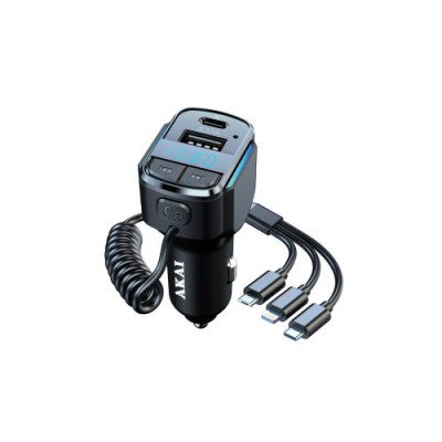 Modulator FM cu mufe de incarcare tip C, micro USB si lightening Cod: FMT-32BT Automotive TrustedCars foto