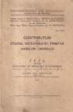 Bajea Gh. Aristide - Contributiuni la studiul osteomielitei primitive a oaselor