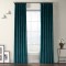 Set draperii din catifea cu rejansa din bumbac tip fagure, Madison, 150x220 cm, densitate 700 g/ml, Turcoaz, 2 buc