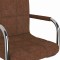Scaun de bar, maro, material textil - 6