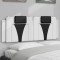 vidaXL Pernă pentru tăblie pat, Viana, alb și negru, 140cm, piele artificială 374796