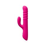 Vibrator rabbit LOVENSE Velvo, stimulare duală, cu bile rotative, control prin aplicație, p&acirc;nă la 7000 vibrații / minut, roz