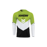 MBS Tricou Motocross/Enduro THOR Sector, culoare verde/alb/negru, marimea M, Cod Produs: 29106474PE