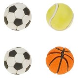 Radiere 3D cu Forma de Mingi, Set 4 buc, Multicolore, 2.5 cm, CMCLASS