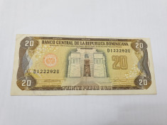 bancnota rep. dominicana 20 p 1990 foto