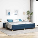 Cumpara ieftin Pat cu arcuri Albastru, Maro 200 x 200 cm