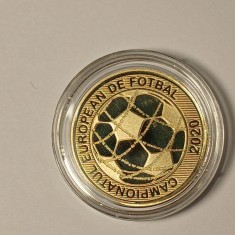 Moneda 50 bani 2020 Proof. Campionatul european de fotbal
