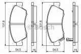 Set placute frana,frana disc HONDA JAZZ II (GD) (2002 - 2008) BOSCH 0 986 494 299