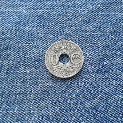 10 Centimes 1924 Franta foto