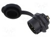 Conector circular soclu tată 4 pini 10A 400V IP67 drept LUTRONIC