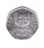 Moneda Marea Britanie 50 pence 2017, Tom Kitten, cu luciu, Europa, Cupru-Nichel