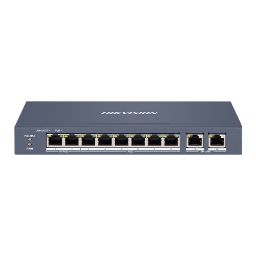 Switch 8 porturi 100 Mbps, PoE at/bf/bt, Smart Management - HIKVISION DS-3E1310HP-EI