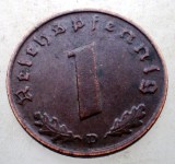 B.044 GERMANIA 1 REICHSPFENNIG 1937 D, Europa, Bronz