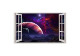Cumpara ieftin Autocolant decorativ, Fereastra, Planete, Multicolor, 83 cm, 32ST, Oem