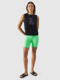 Colanți scurți cu talie &icirc;naltă pentru femei - verzi, 4F Sportswear