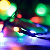 Instalație Lumini, 20 Becuris LED, Multicolor, Lungime 2.2m, Funcționare pe Baterii, Interior, Cablu Verde, Oem