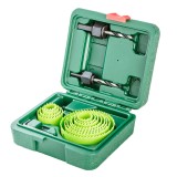 Set carote VERTO 14 piese pentru gaurire precisa 32-54 mm