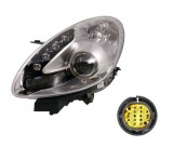Far Alfa Romeo Giulietta (940), 05.2010-, fata, Stanga, cu daytime running light; H1+H7+LED; electric; rama argintie; cu motor, Depo