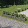 VidaXL Strat &icirc;nălțat gabion, 540 x 50 x 50 cm, oțel galvanizat 143567