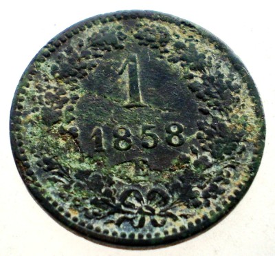 7.593 AUSTRIA 1 KREUZER 1858 E foto