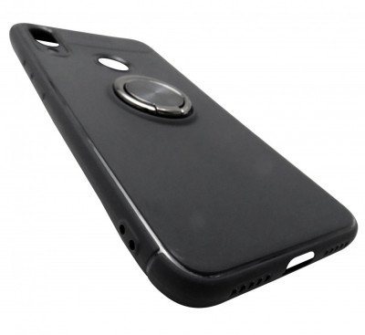 Husa Forcell Ring tip capac silicon cu inel neagra pentru Xiaomi Redmi Note 7 foto